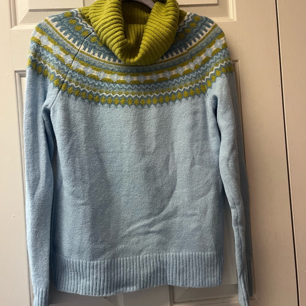 Cynthia Rowley green and blue sweater